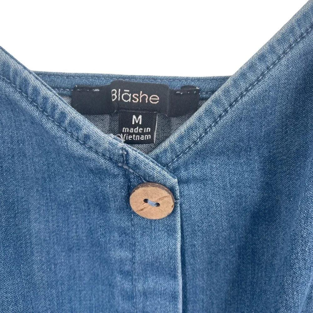 Blashe Denim V-Neck Dress Medium